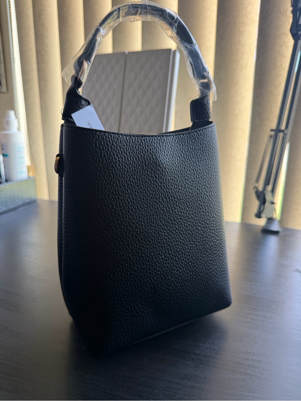 Banana Republic Black Pebbled Leather Shoulder Bag